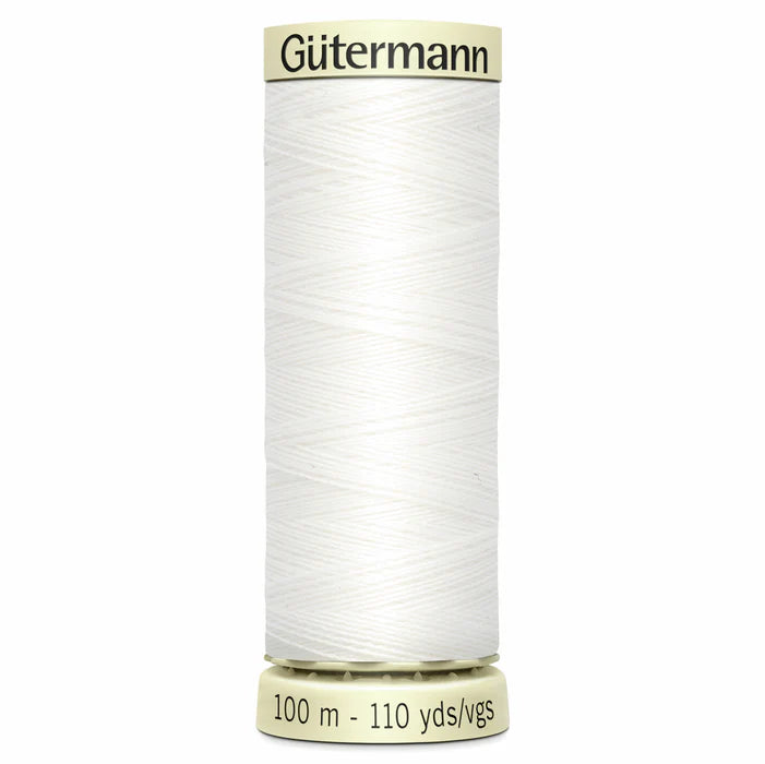 800 White Gutermann Sew-All 100m Thread