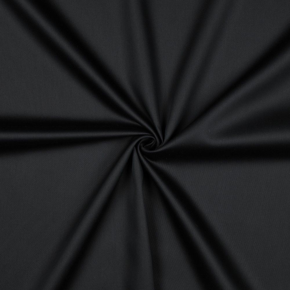Black Cotton Satin