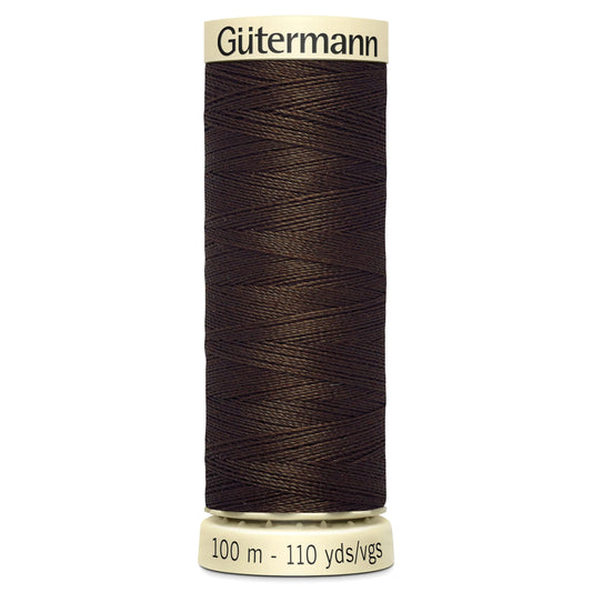 406 Dark Brown Gutermann Sew All 100m Thread