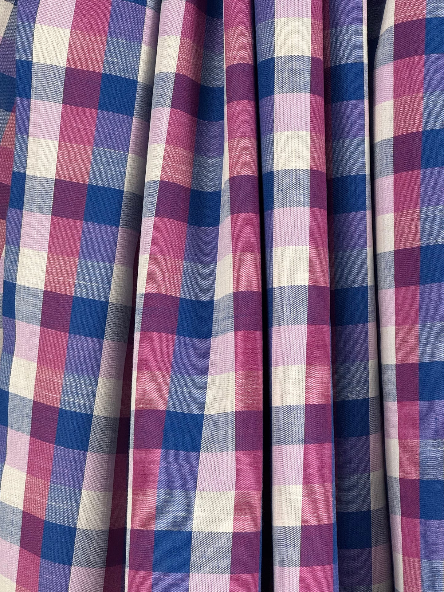 Yarn Dyed Cotton Cerise Checks