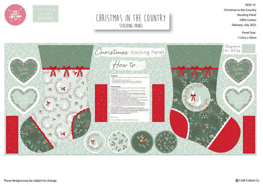 Christmas in the Country Stocking Panel