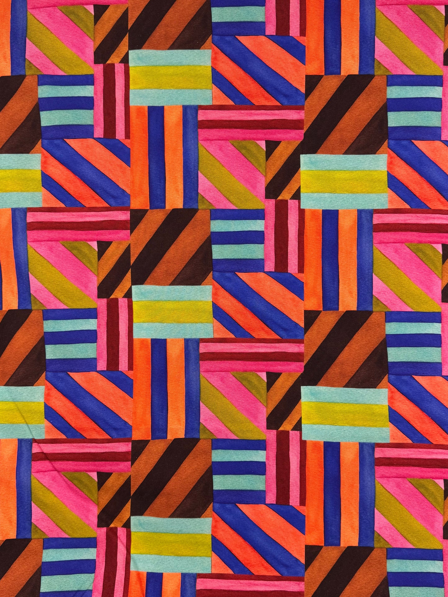Digital Stripes Multi-colour Canvas
