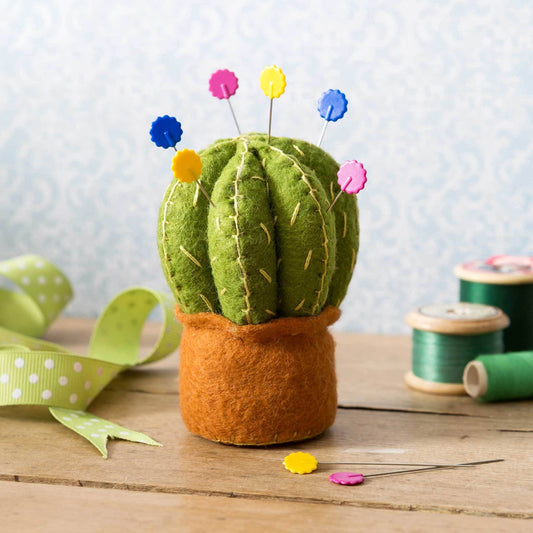 Cactus Pincushion Felt Craft Mini Kit: English