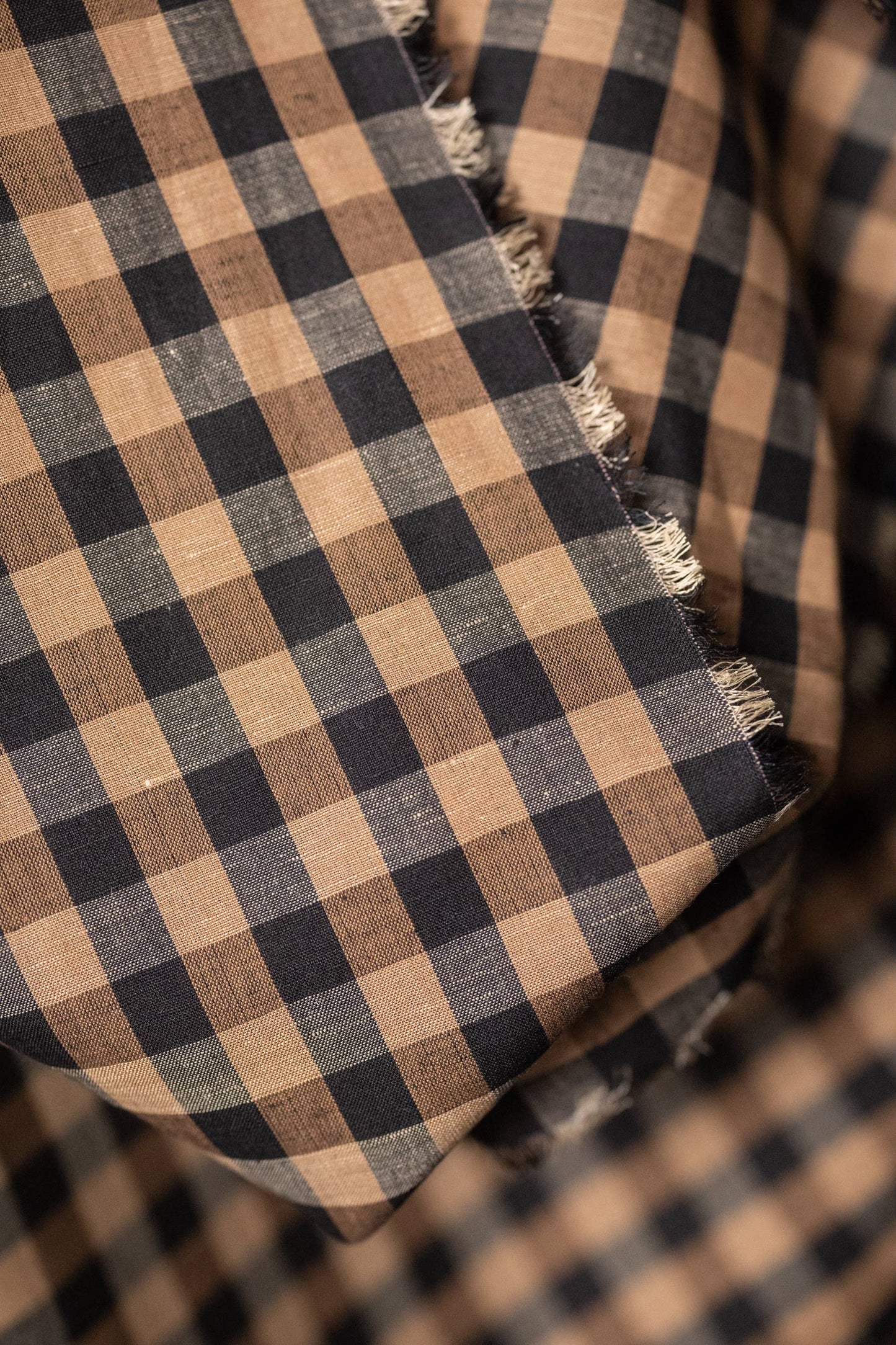 Irish Coffee Cotton/Linen Check