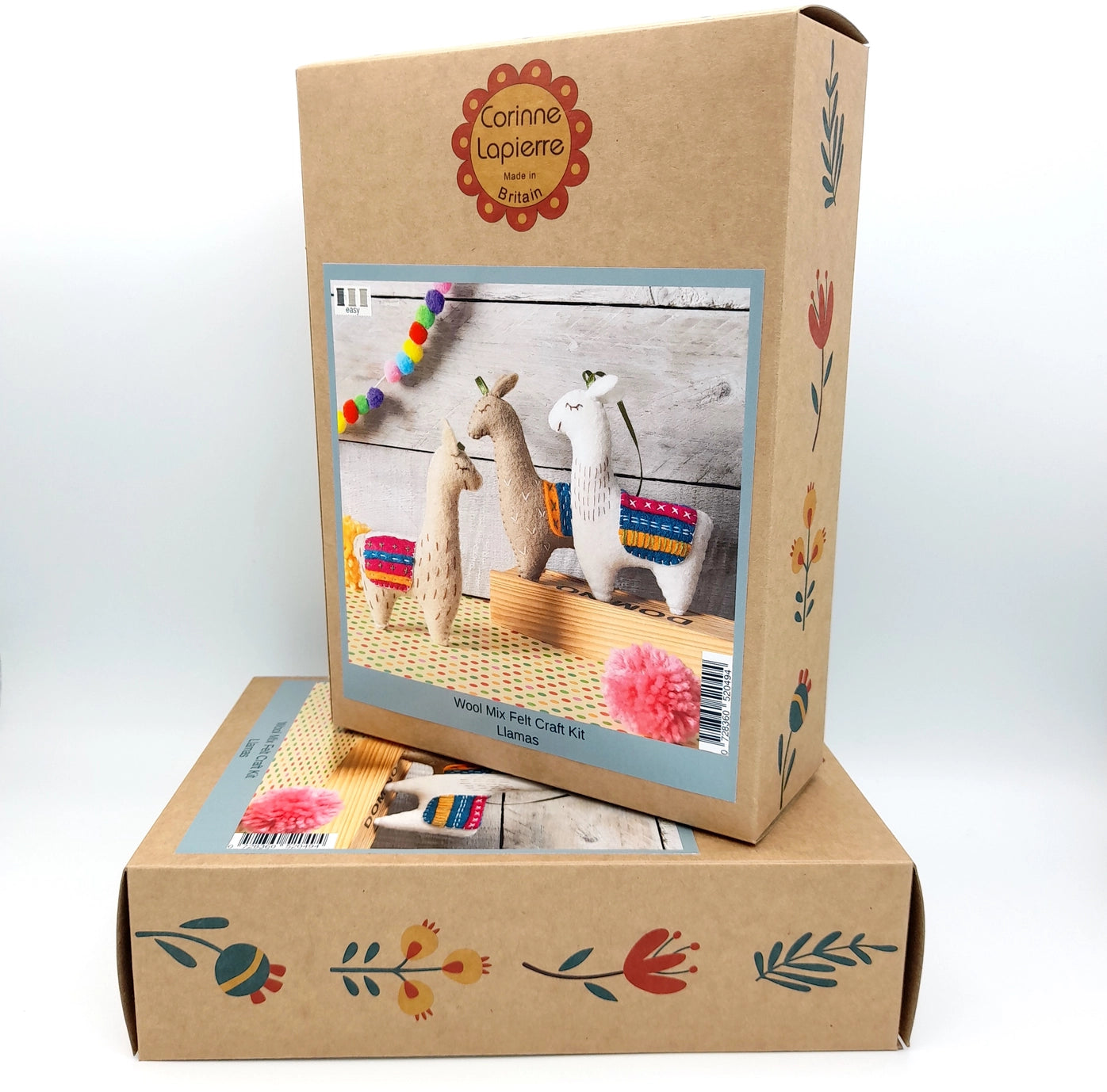 Wool mix felt craft Kit - Llamas