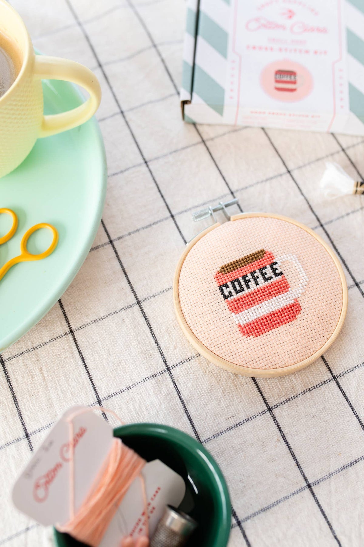 Coffee Cup Cross Stitch Kit