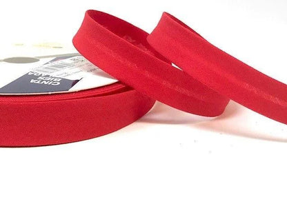 Bright Red Polycotton Bias Binding