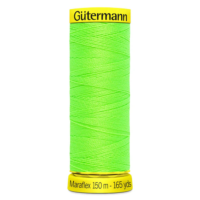 3853 Neon Green Gutermann Maraflex Thread 150m