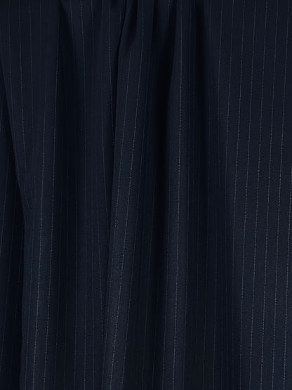 Navy Wool Pinstripe Suiting