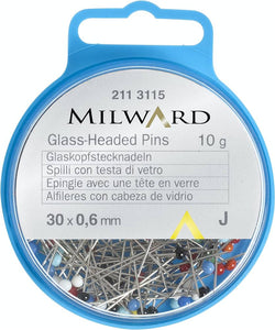 Milward Glass Head Pins