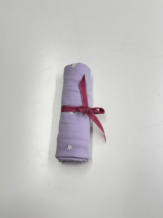 Lilac daisy print jersey Remnant