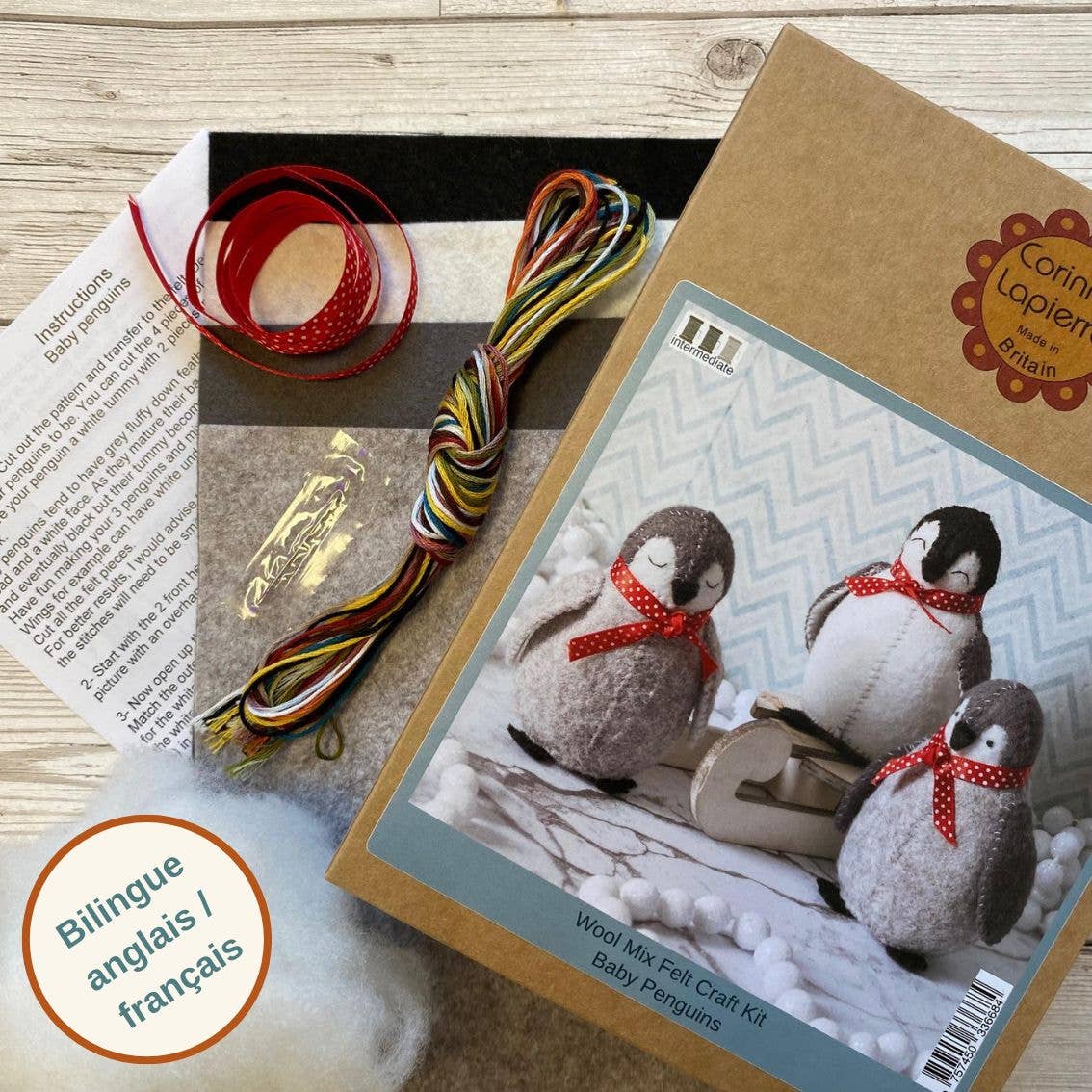 Baby Penguins Felt Craft Kit: English