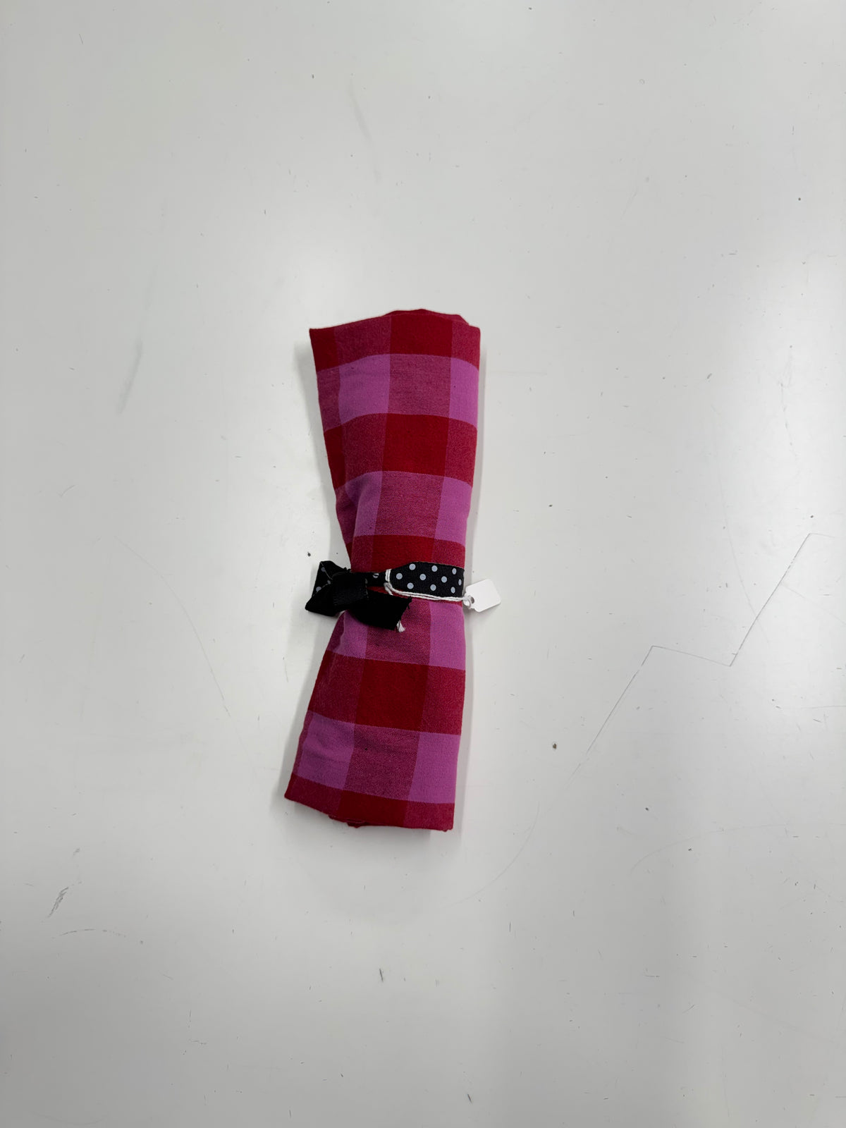 Pink and Red Yarn dyed check Remnant
