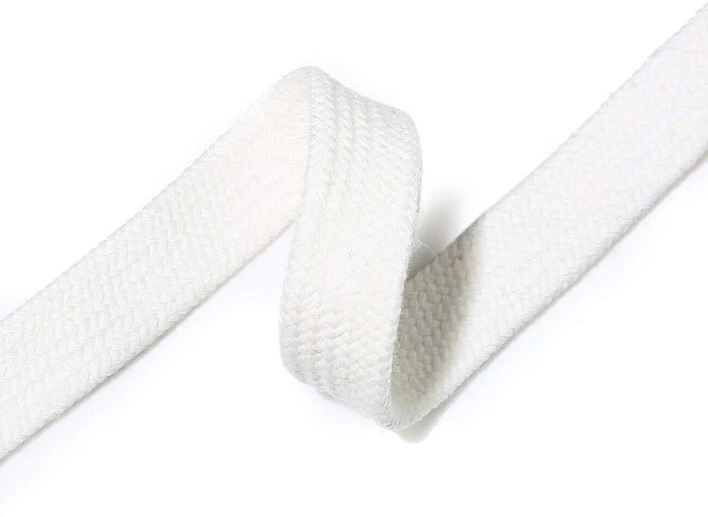 Cotton flat tubular braid 8mm width