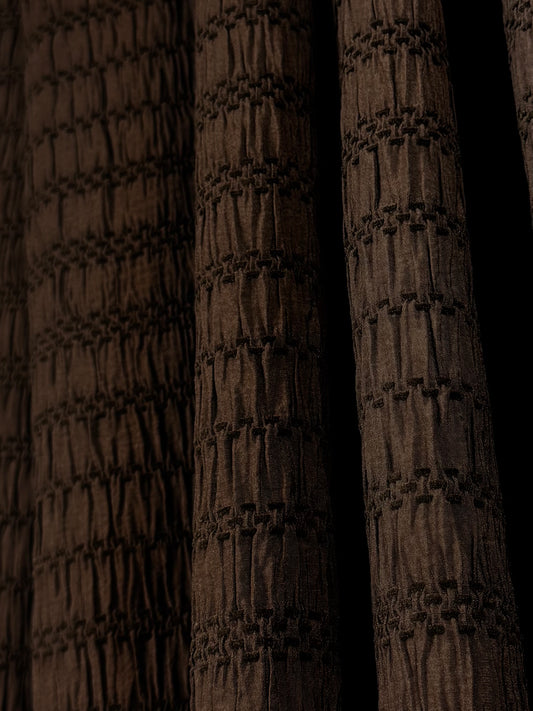 Brown Chenille Jacquard