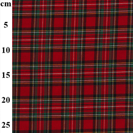 Tartan Check Brushed Cotton - RED SS5