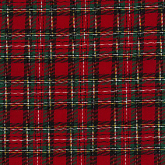 Red Tartan Check Brushed Cotton