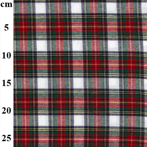 Tartan Check Brushed Cotton - WHITE