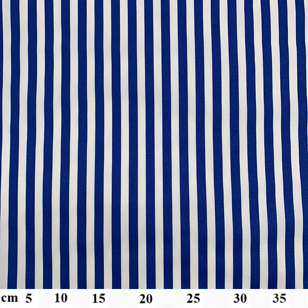 Stripe Poplin - Royal