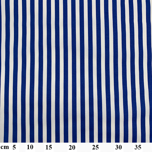 Stripe Poplin - Royal