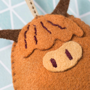 Highland Cow Felt Craft Mini Kit by Corinne Lapierre