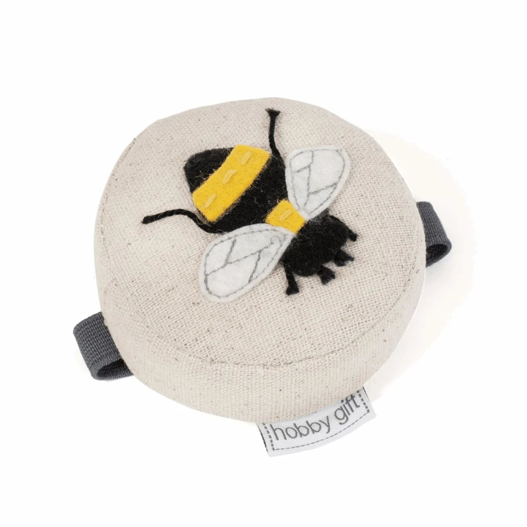 Applique Bee Wrist Strap Pin Cushion