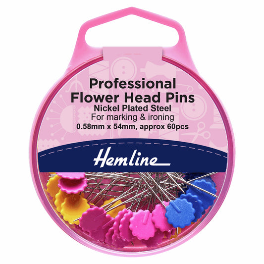 Hemline Flower Head Pins