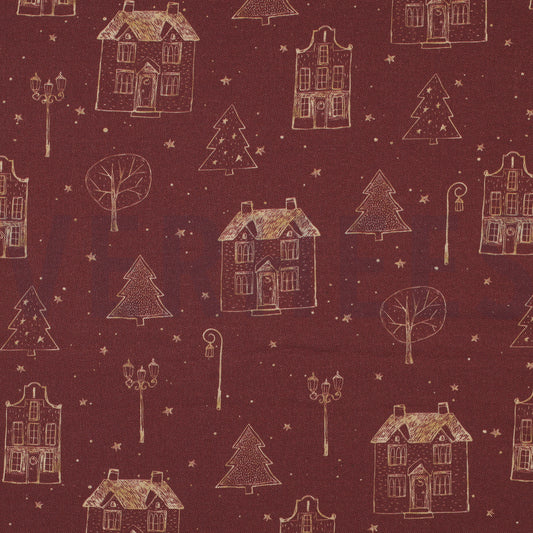 Christmas Home Canvas Fabric