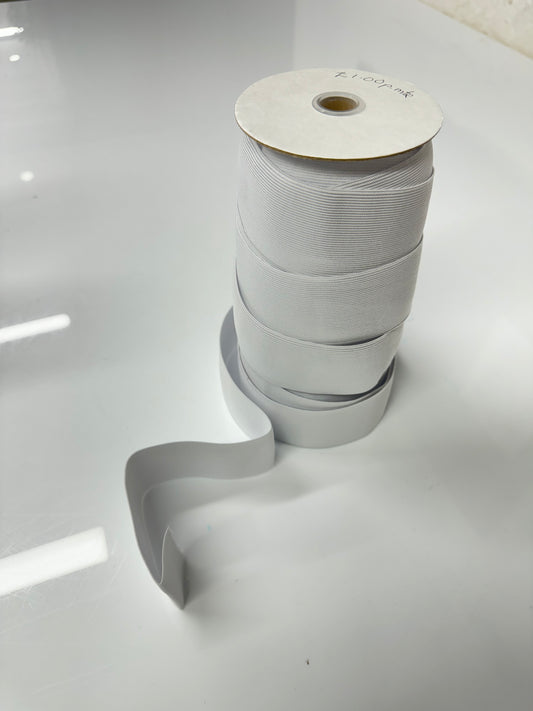 50mm Wide White Elastic