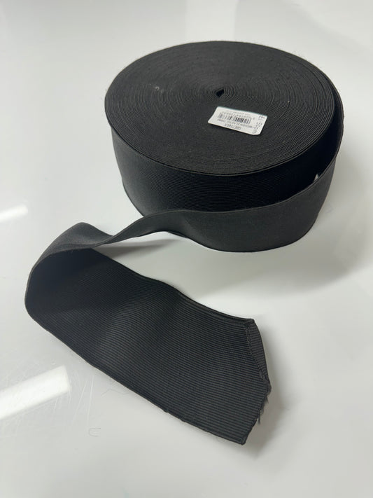 75mm Wide Black Elastic