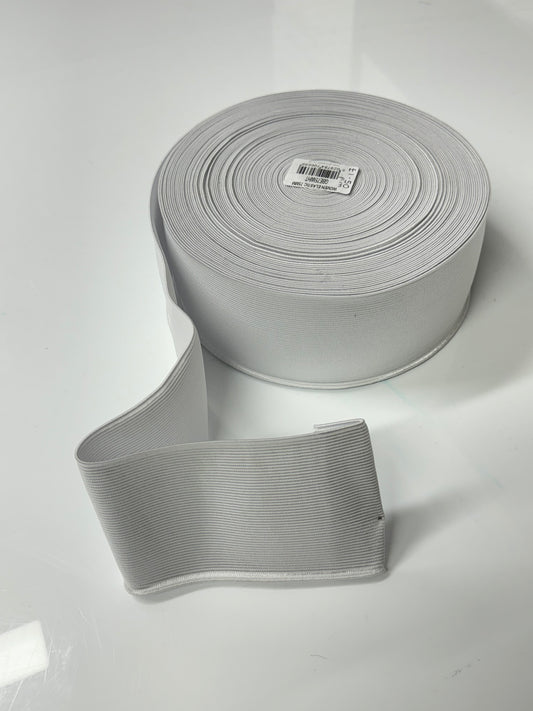 75mm Wide White Elastic