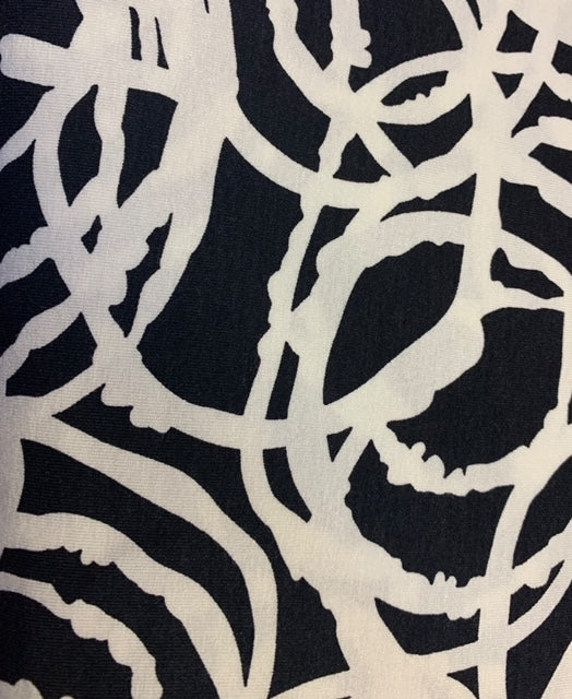 Viscose Jersey - Monochrome Swirls G07