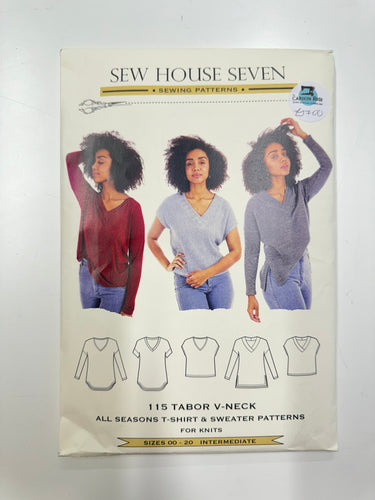115 Tabor V-Neck T-Shirt and Sweater Pattern - Sew House Seven