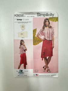 K8656 Simplicity Easy-to-Sew Top and Skirt Combo