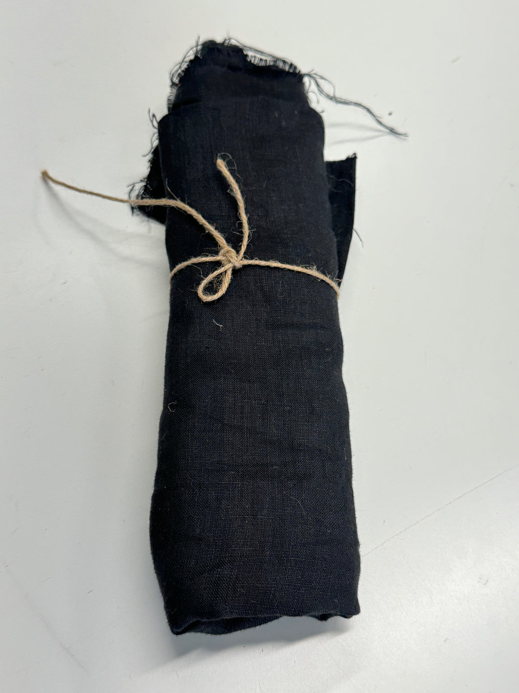 100% Black Linen Remnant Lady McElroy