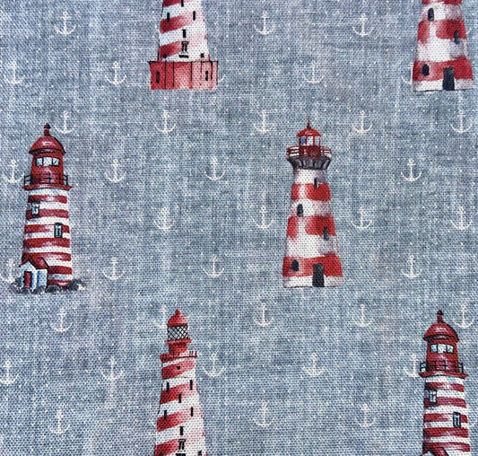 Half Panama 100% Cotton - Lighthouse