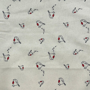 John Louden Natural Little Robins Cotton