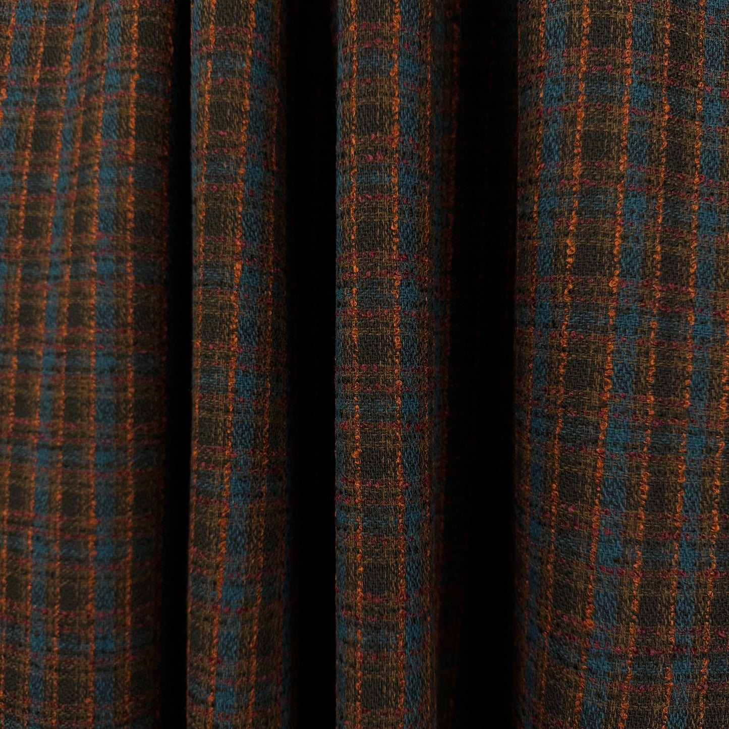 Teal, Orange, and Brown Lightweight Plaid SS35