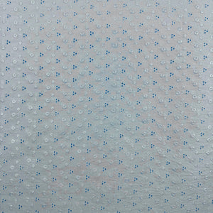 Pale Blue Broderie Anglaise Polycotton V48