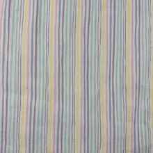 Pastel Rainbow Navy Stitch Cotton Seersucker SW02