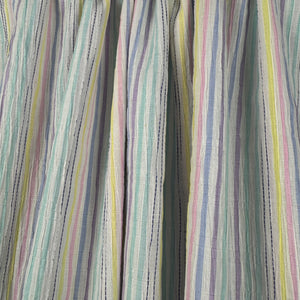 Pastel Rainbow Navy Stitch Cotton Seersucker SW02