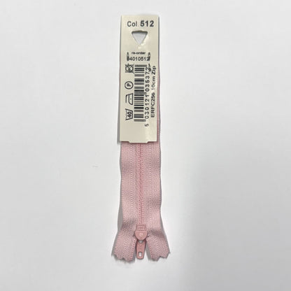 Light Pink 512 YKK Standard Zip