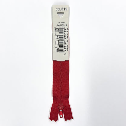 Red 519 YKK Standard Zip