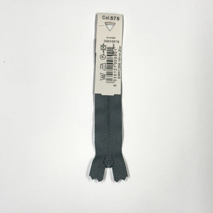 Dark Grey 578 YKK Standard Zip