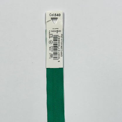 Emerald Green 540 YKK Standard Zip