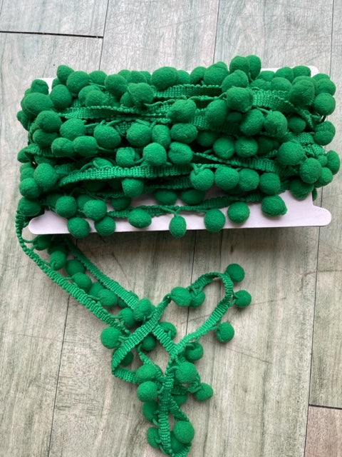 Emerald Green - Pom Pom Trim