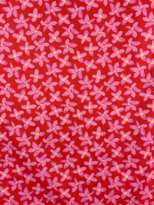 Tropical Coral Floral Pima Lawn