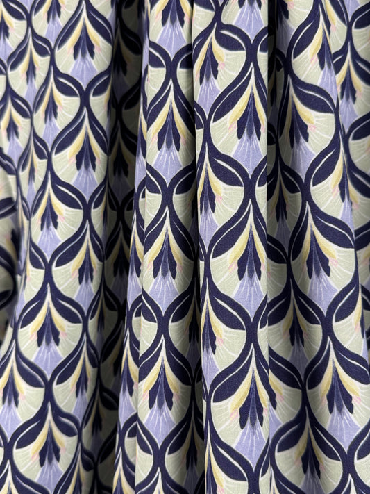 Abstract Lavender Lilies Viscose