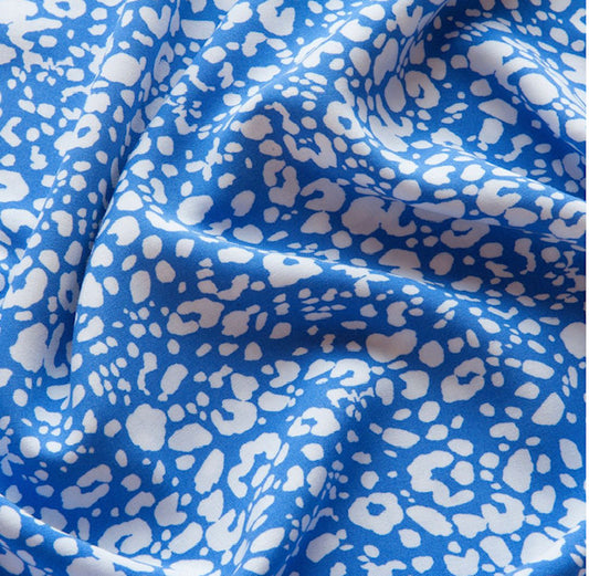 Bright Blue Abstract Animal Print