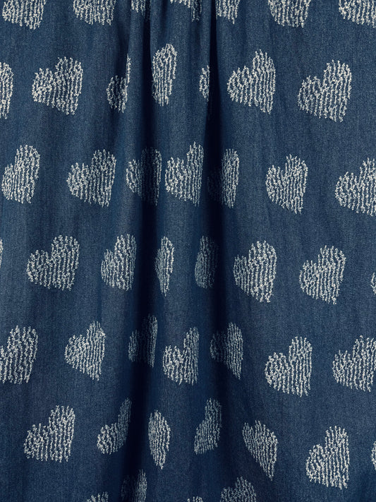 Jacquard Hearts Denim